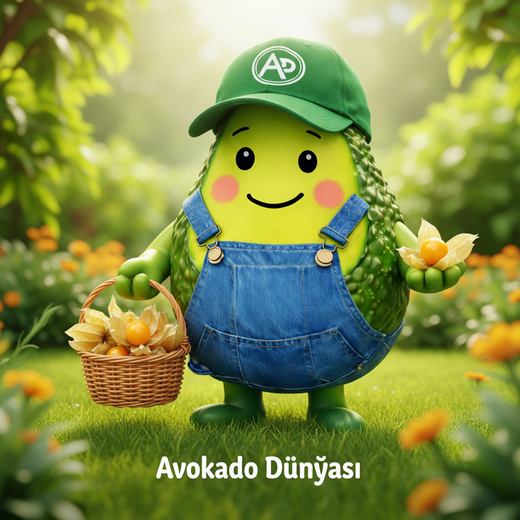 Altın Çilek Maskotlu - Avokado Dünyası
