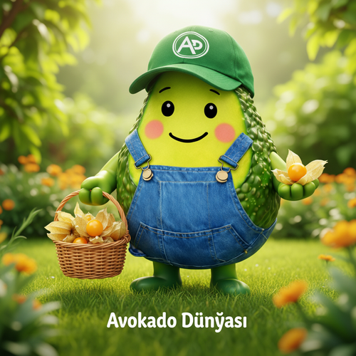 Altın Çilek Maskotlu - Avokado Dünyası